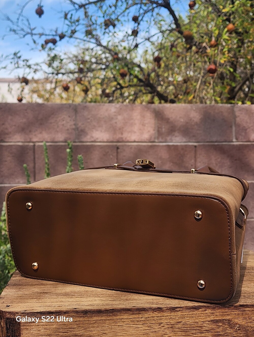 AR New York Structured Leather Satchel Handbag Crossbody Purse Top Handles - Picture 6 of 11